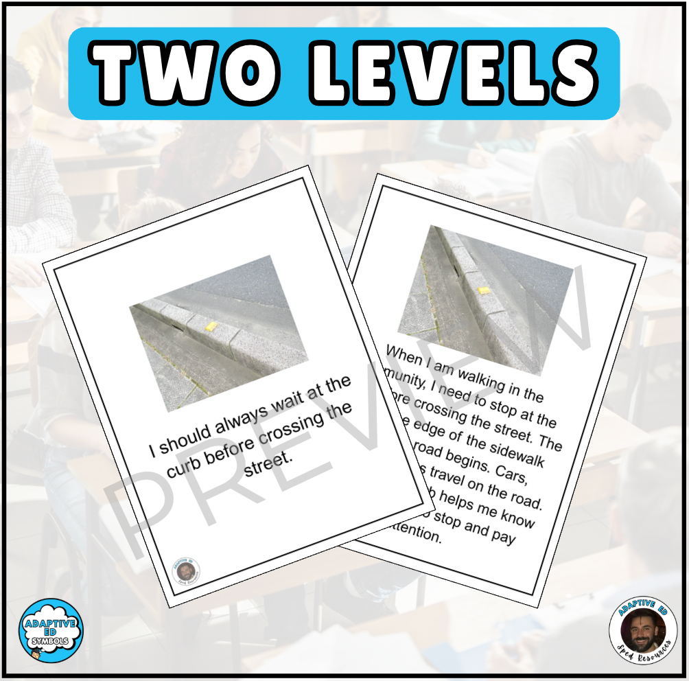 Waiting at the Curb Social Story for Young Adults